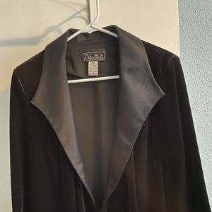 Womens XL Alex Evenings black velvet blazer